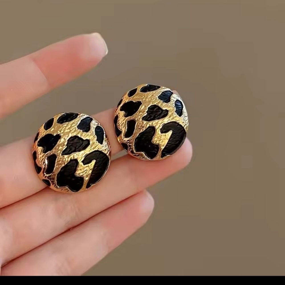 Leopard Earrings Women's Gold Stud Jewelry New f96